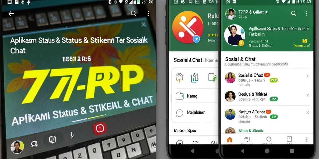 Tampilan antarmuka aplikasi 77RP yang menarik dan mudah digunakan.