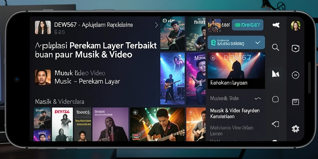 Antarmuka DEWI567 yang sederhana dan fungsional untuk merekam layar.