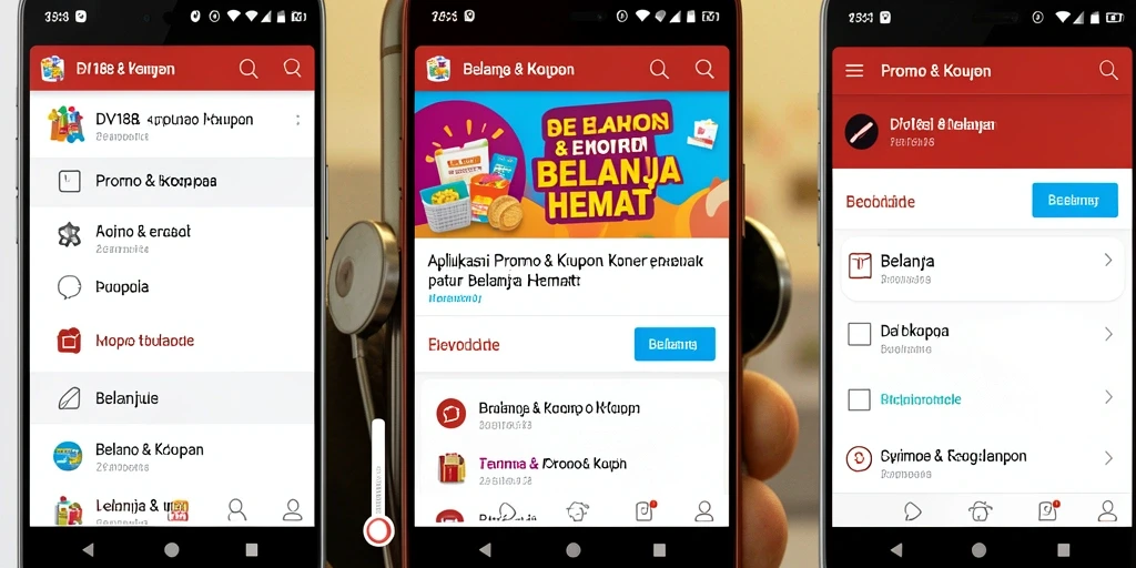 Antarmuka DV188 menampilkan berbagai penawaran menarik untuk pengguna.