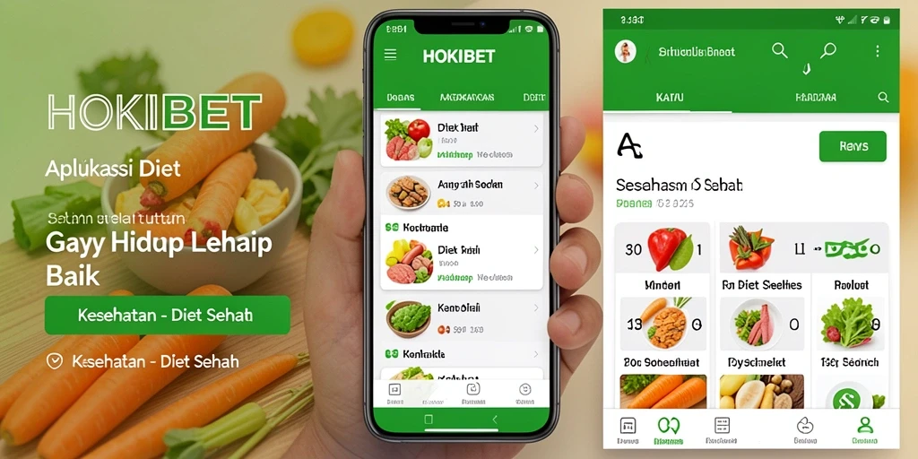 Antarmuka HOKIBET menampilkan fitur Diet Sehat yang menarik dan mudah digunakan.
