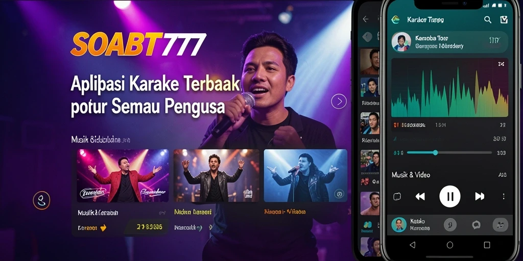 Antarmuka aplikasai SOBAT777 yang menarik untuk Karaoke.