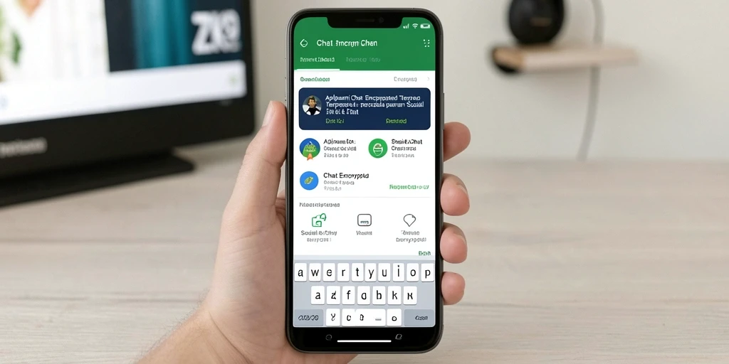 Tampilan antarmuka ZK9 dengan fitur chat terenkripsi yang aman.