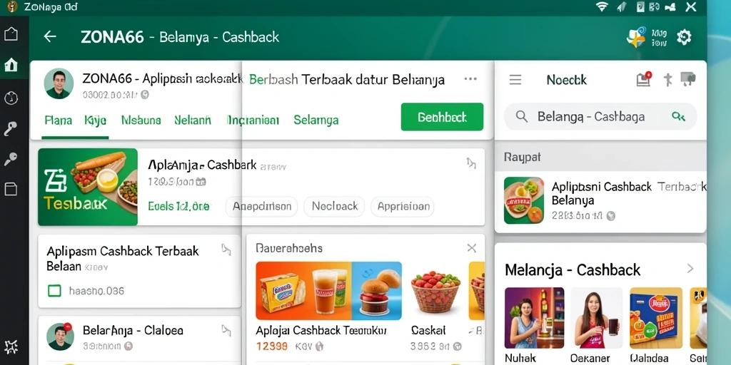Tampilan antarmuka ZONA66 yang menarik dan fungsional untuk cashback.