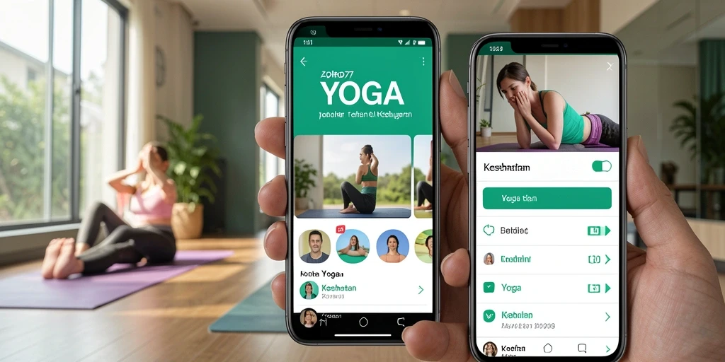 Tampilan antarmuka ZORO77 yang menarik dan interaktif saat berlatih Yoga.