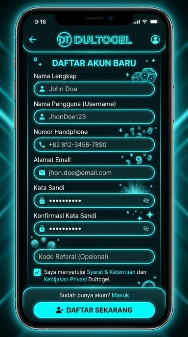 Panduan Lengkap Registrasi Akun dultogel Indonesia